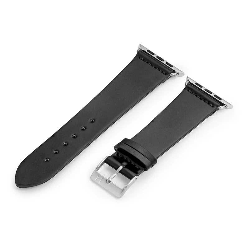 Apple Watch 1-9 Lederarmband aus Shell Cordovan "EPPENDORF" – Schwarz