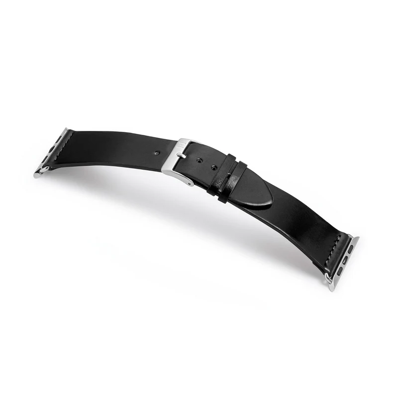 Apple Watch 1-9 Lederarmband aus Shell Cordovan "EPPENDORF" – Schwarz