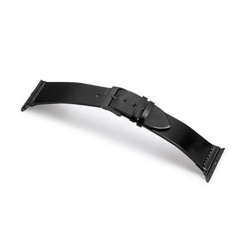 Apple Watch 1-9 Lederarmband aus Shell Cordovan "EPPENDORF" – Schwarz