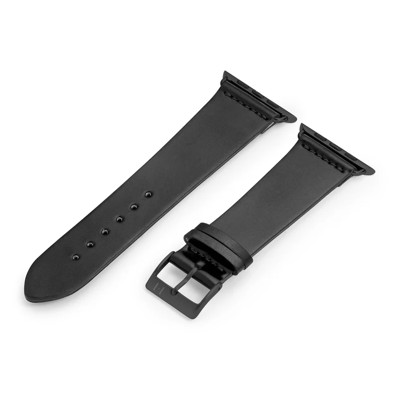 Apple Watch 1-9 Lederarmband aus Shell Cordovan "EPPENDORF" – Schwarz