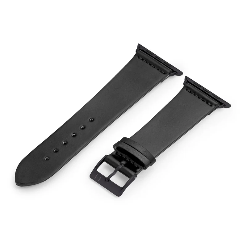 Apple Watch 1-9 Lederarmband aus Shell Cordovan "EPPENDORF" – Schwarz