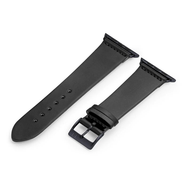 Apple Watch 1-9 Lederarmband aus Shell Cordovan "EPPENDORF" – Schwarz
