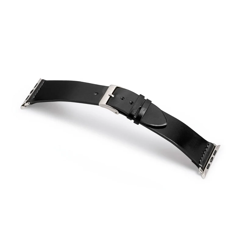 Apple Watch 1-9 Lederarmband aus Shell Cordovan "EPPENDORF" – Schwarz