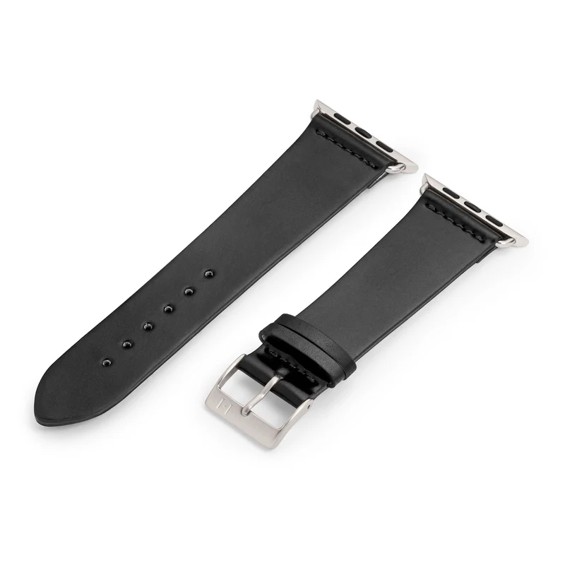 Apple Watch 1-9 Lederarmband aus Shell Cordovan "EPPENDORF" – Schwarz