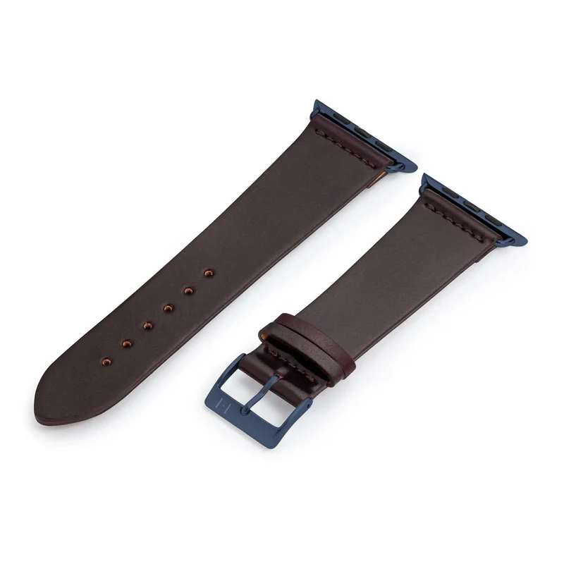 Apple Watch 1-9 Lederarmband aus Shell Cordovan "EPPENDORF" – Bordeaux