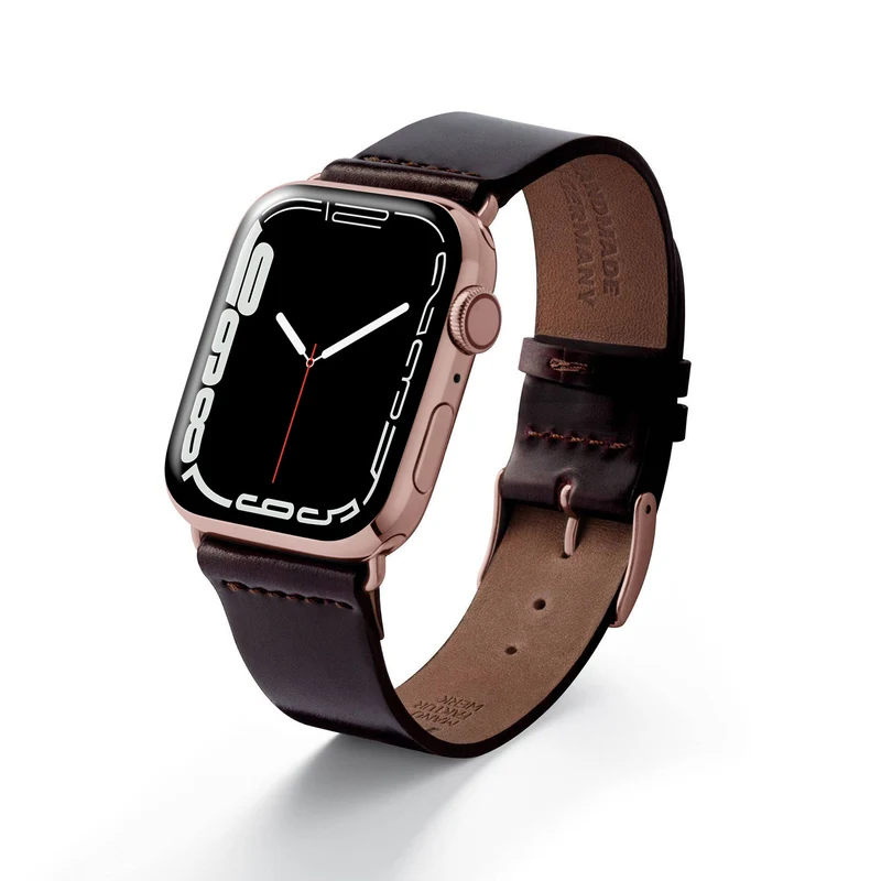 Apple Watch 1-9 Lederarmband aus Shell Cordovan "EPPENDORF" – Bordeaux