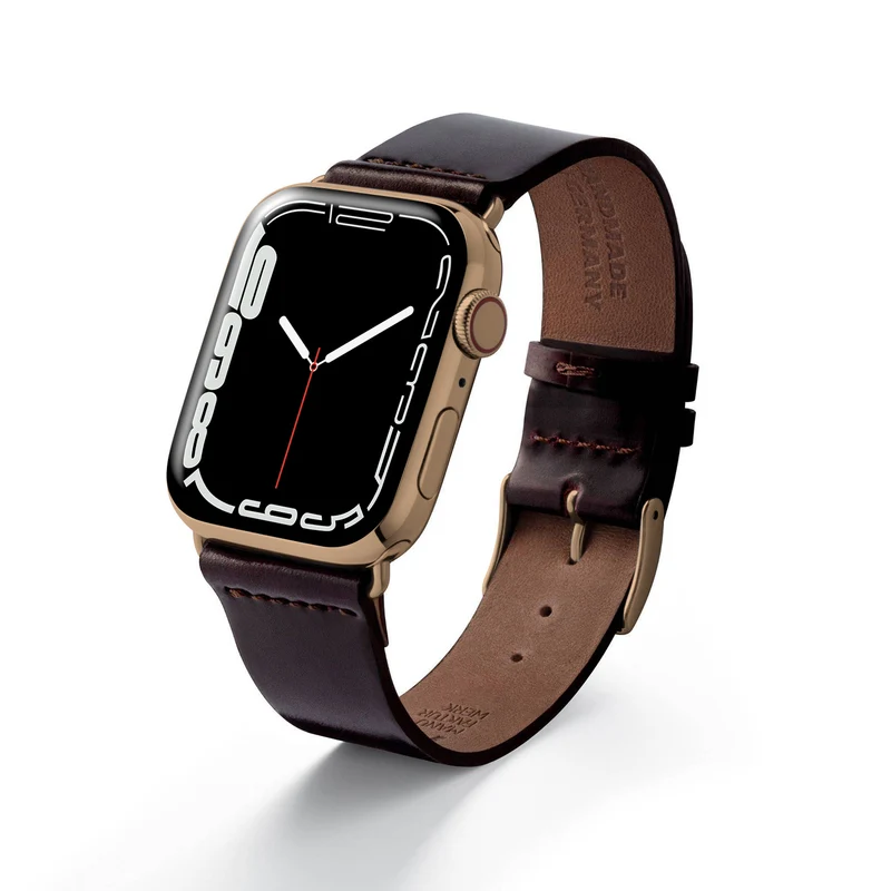 Apple Watch 1-9 Lederarmband aus Shell Cordovan "EPPENDORF" – Bordeaux