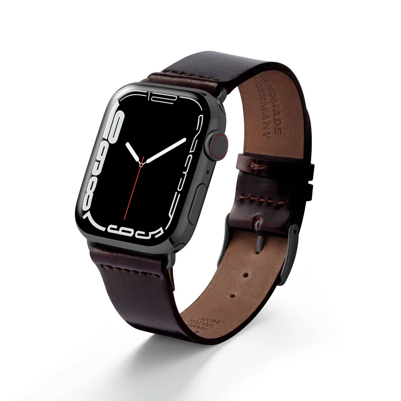 Apple Watch 1-9 Lederarmband aus Shell Cordovan "EPPENDORF" – Bordeaux