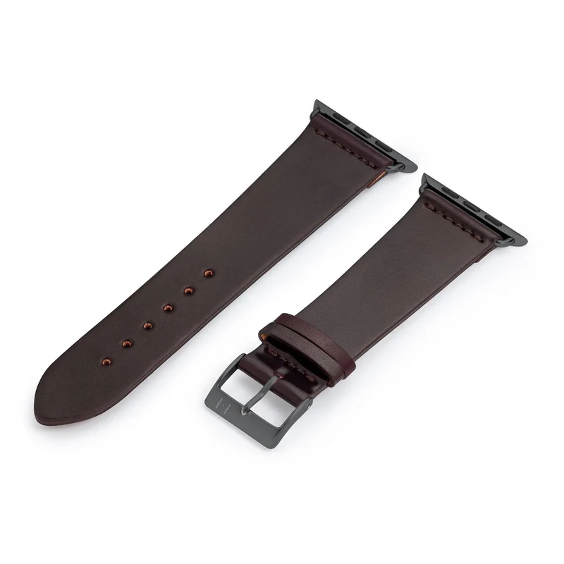 Apple Watch 1-9 Lederarmband aus Shell Cordovan "EPPENDORF" – Bordeaux