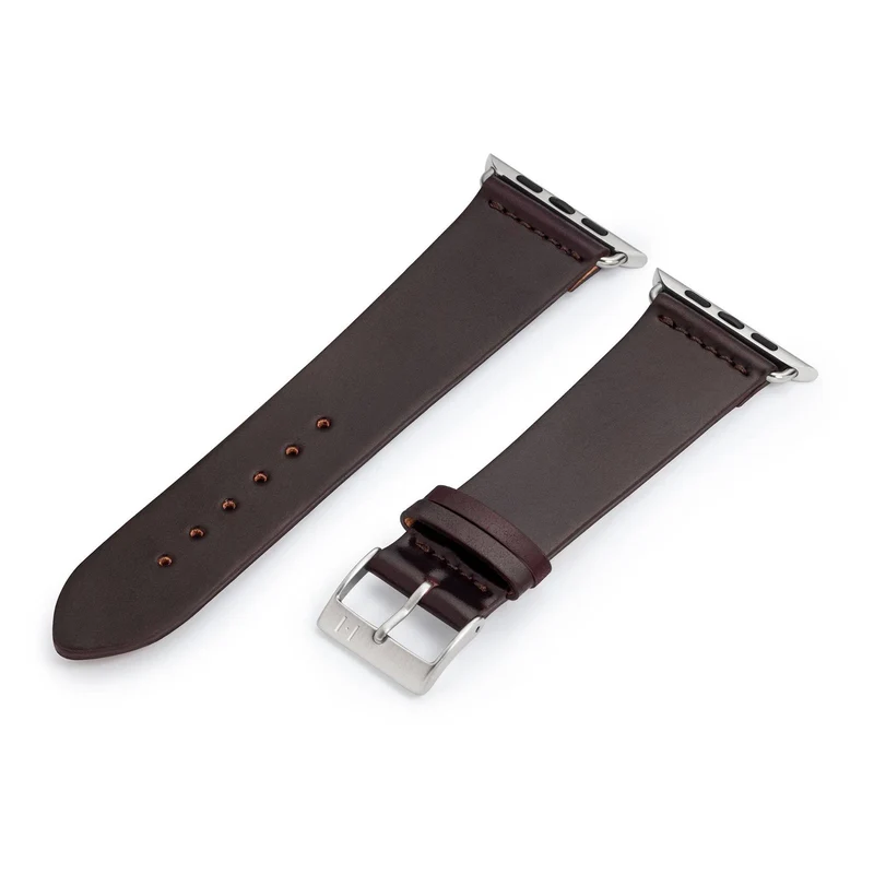 Apple Watch 1-9 Lederarmband aus Shell Cordovan "EPPENDORF" – Bordeaux