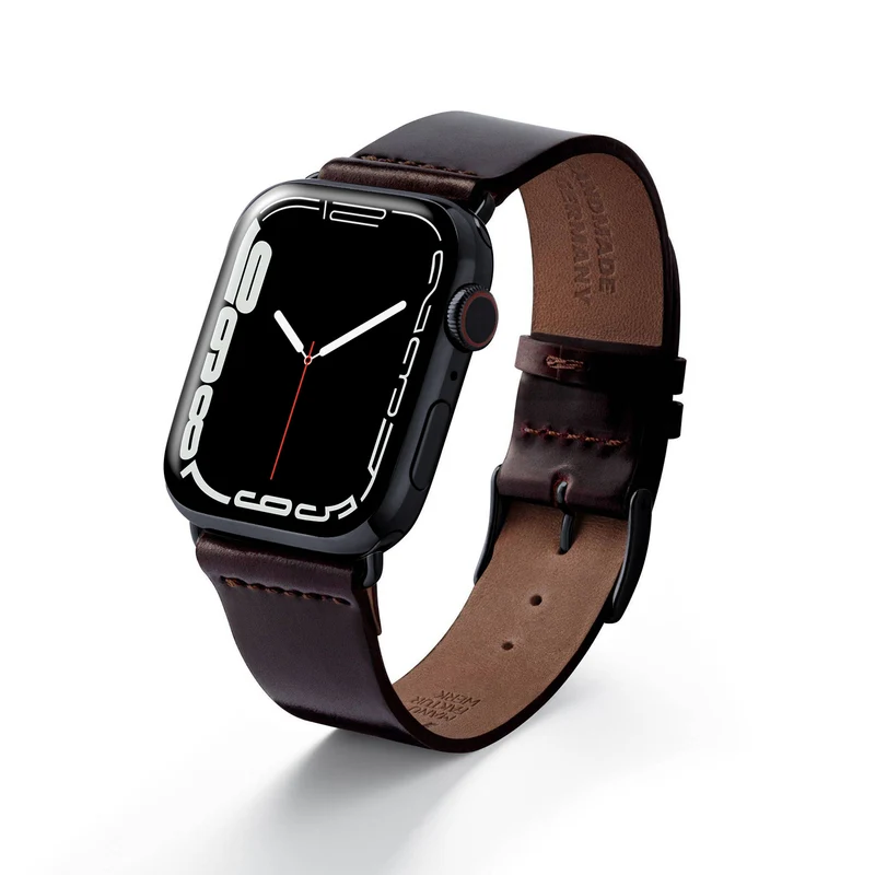 Apple Watch 1-9 Lederarmband aus Shell Cordovan "EPPENDORF" – Bordeaux