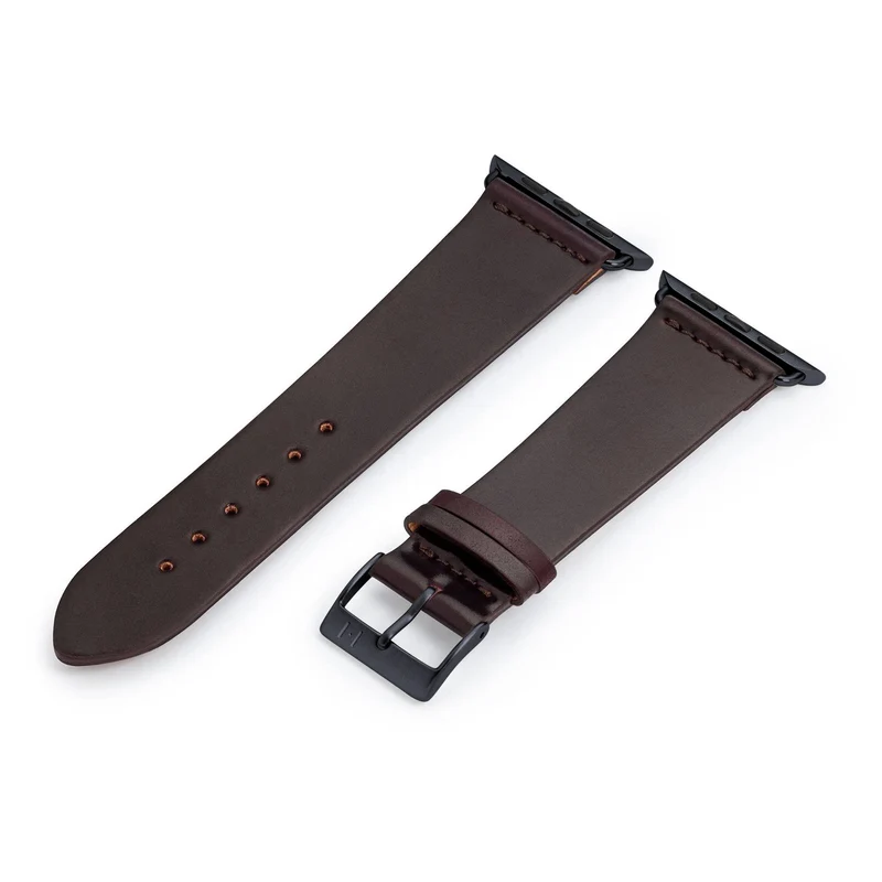 Apple Watch 1-9 Lederarmband aus Shell Cordovan "EPPENDORF" – Bordeaux