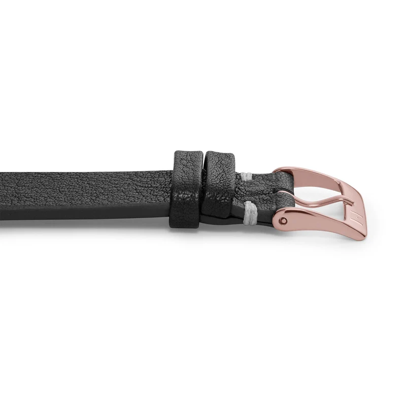 Apple Watch 1-9 Lederarmband aus weichem Leder "ALTONA" (Bioleder) – Schwarz