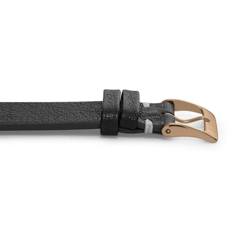 Apple Watch 1-9 Lederarmband aus weichem Leder "ALTONA" (Bioleder) – Schwarz