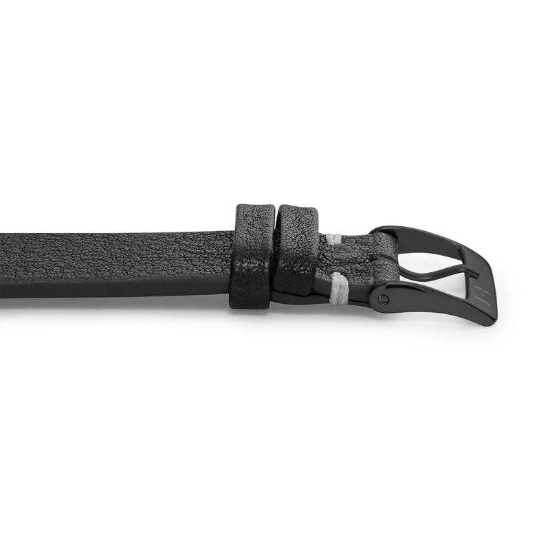 Apple Watch 1-9 Lederarmband aus weichem Leder "ALTONA" (Bioleder) – Schwarz