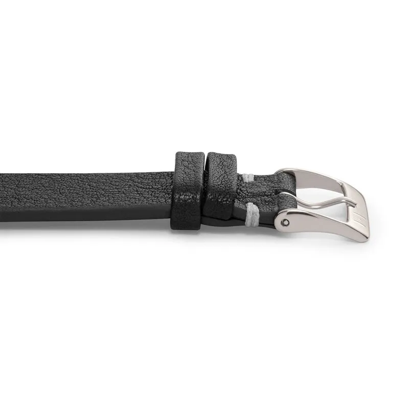 Apple Watch 1-9 Lederarmband aus weichem Leder "ALTONA" (Bioleder) – Schwarz