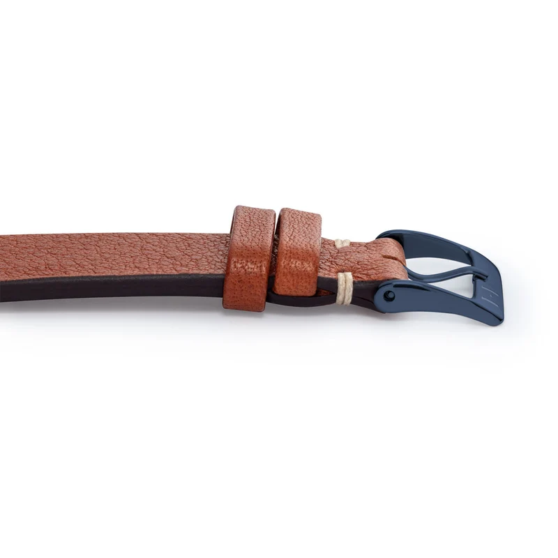 Apple Watch 1-9 Lederarmband aus weichem Leder "ALTONA" (Bioleder) – Cognac