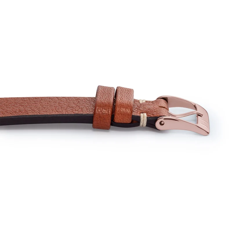 Apple Watch 1-9 Lederarmband aus weichem Leder "ALTONA" (Bioleder) – Cognac