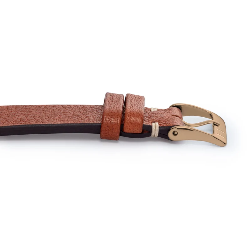 Apple Watch 1-9 Lederarmband aus weichem Leder "ALTONA" (Bioleder) – Cognac