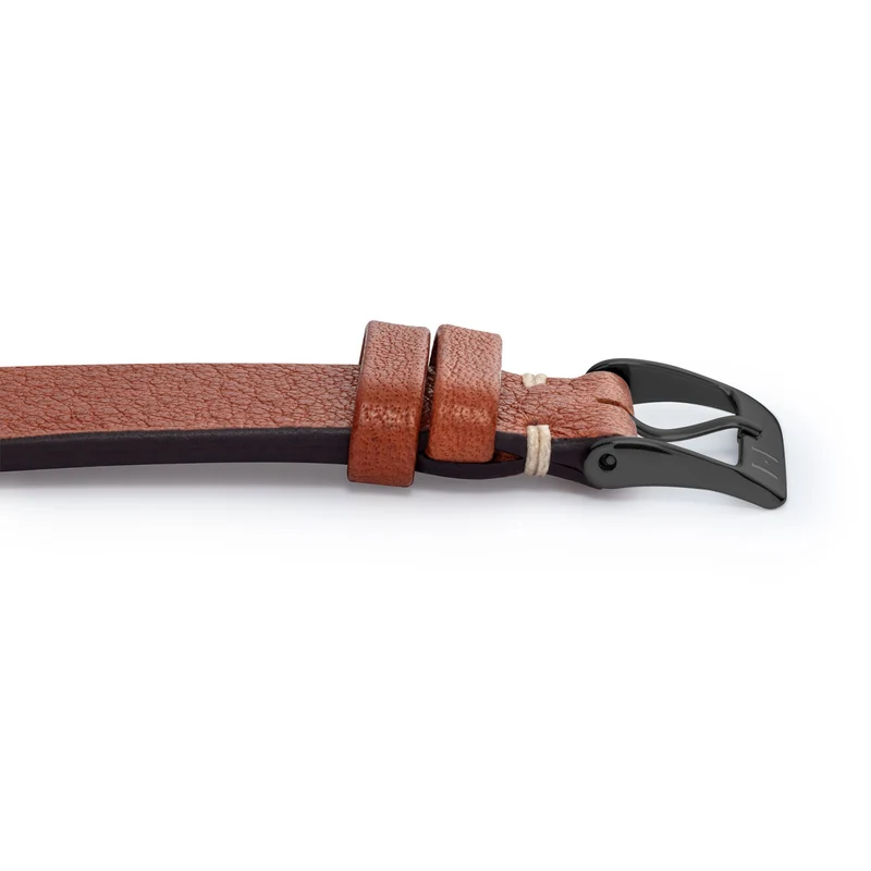 Apple Watch 1-9 Lederarmband aus weichem Leder "ALTONA" (Bioleder) – Cognac