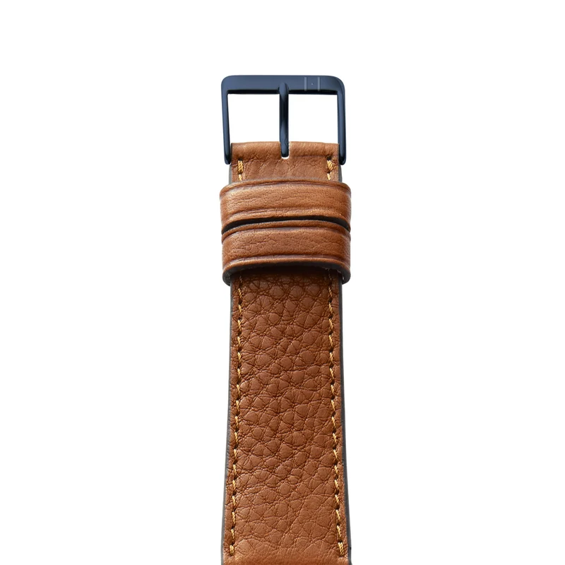 Apple Watch 1-9 Armband "EIMSBÜTTEL" (zertifiziertes Bioleder) – Cognac