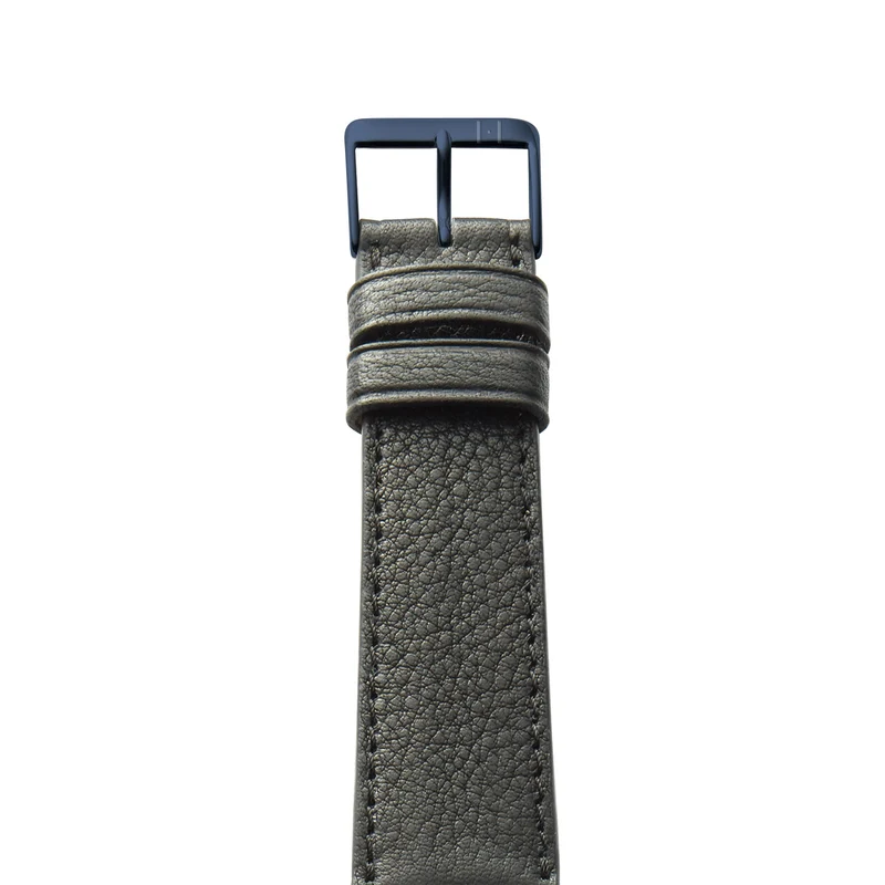 Apple Watch 1-9 Armband "EIMSBÜTTEL" (zertifiziertes Bioleder) – Schwarz