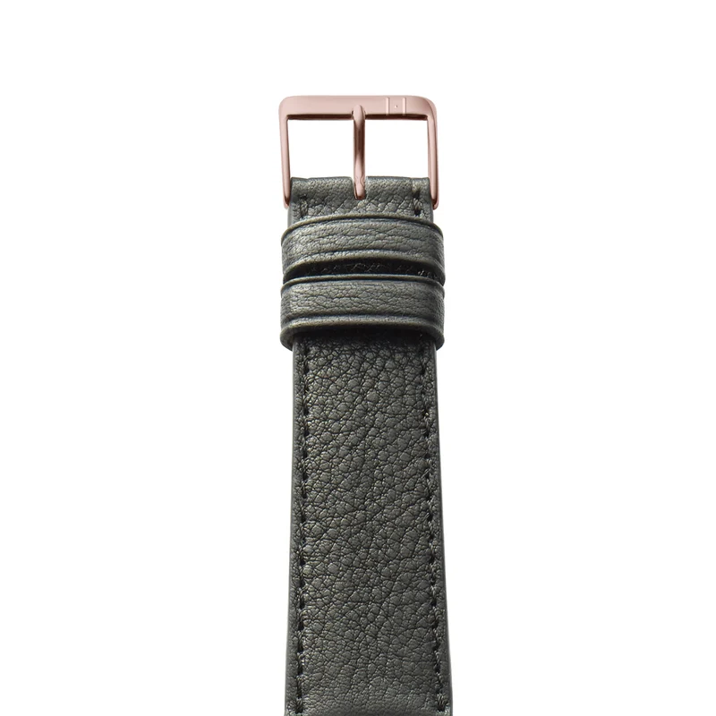 Apple Watch 1-9 Armband "EIMSBÜTTEL" (zertifiziertes Bioleder) – Schwarz