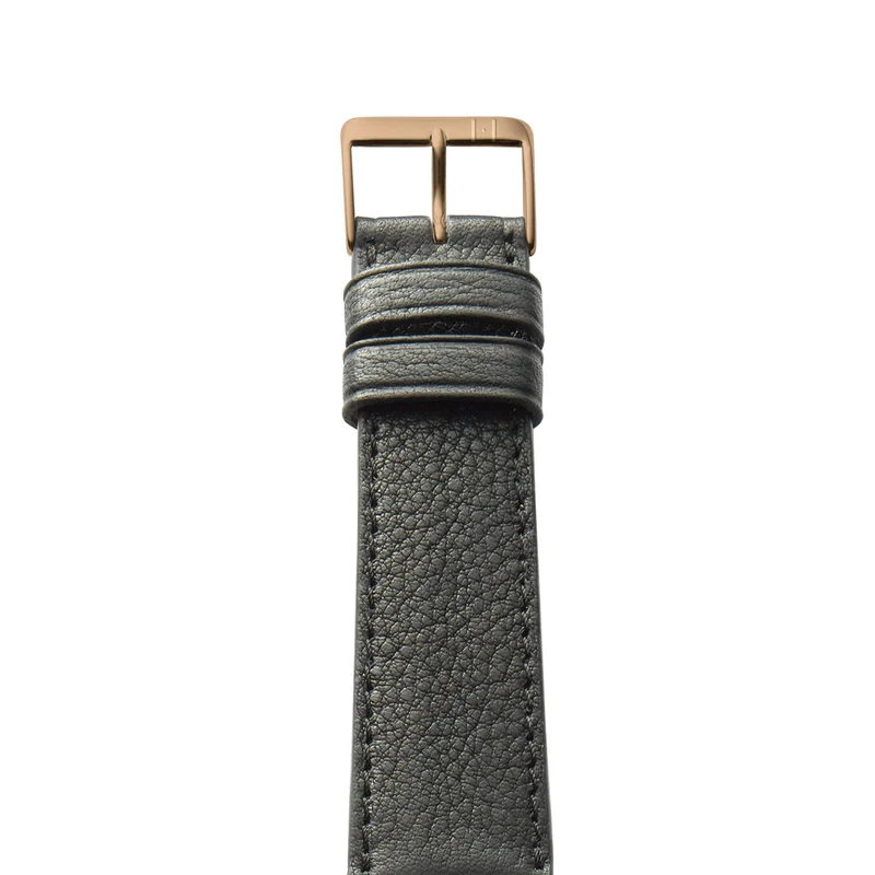 Apple Watch 1-9 Armband "EIMSBÜTTEL" (zertifiziertes Bioleder) – Schwarz