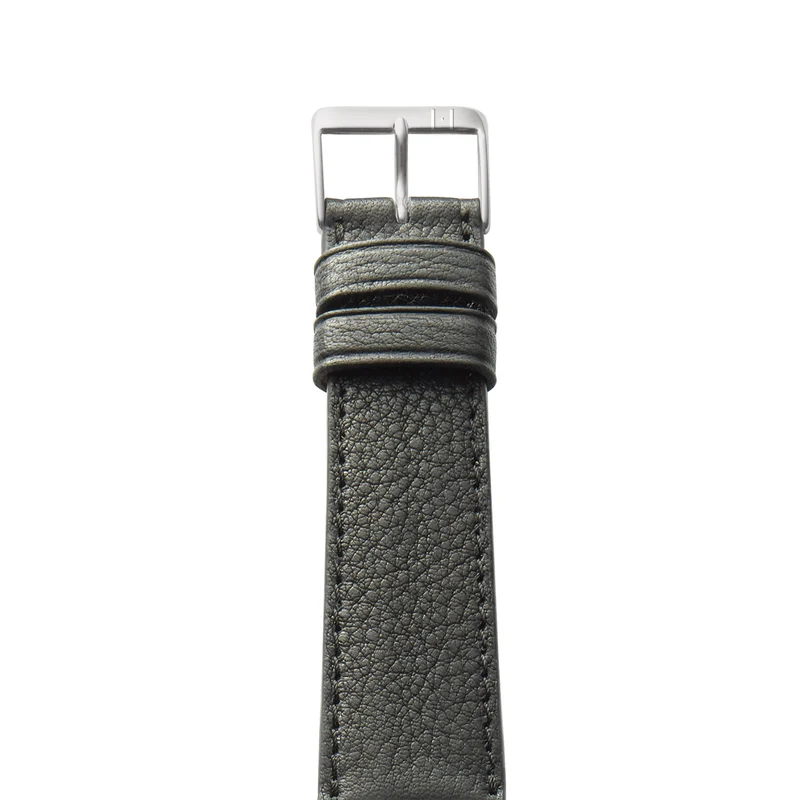 Apple Watch 1-9 Armband "EIMSBÜTTEL" (zertifiziertes Bioleder) – Schwarz