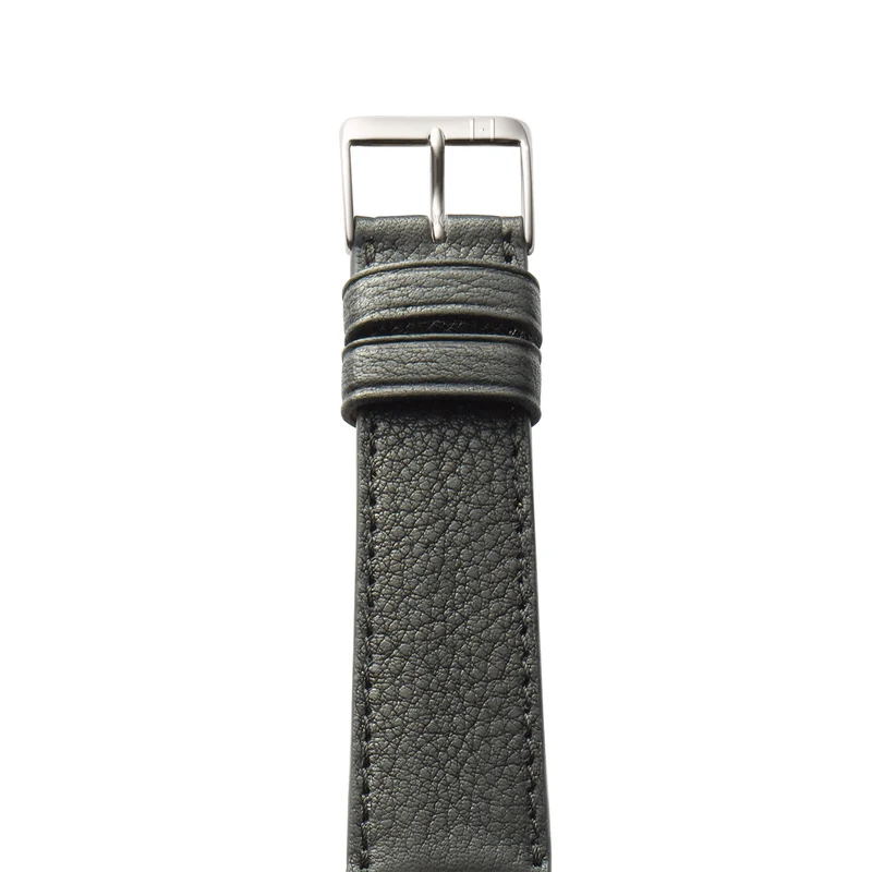 Apple Watch 1-9 Armband "EIMSBÜTTEL" (zertifiziertes Bioleder) – Schwarz
