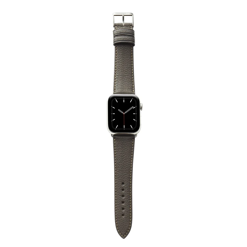 Apple Watch 1-9 Armband "EIMSBÜTTEL" (zertifiziertes Bioleder) – Mokka