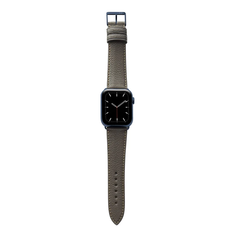 Apple Watch 1-9 Armband "EIMSBÜTTEL" (zertifiziertes Bioleder) – Mokka
