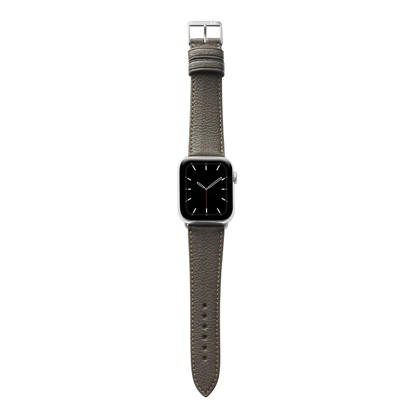 Apple Watch 1-9 Armband "EIMSBÜTTEL" (zertifiziertes Bioleder) – Mokka