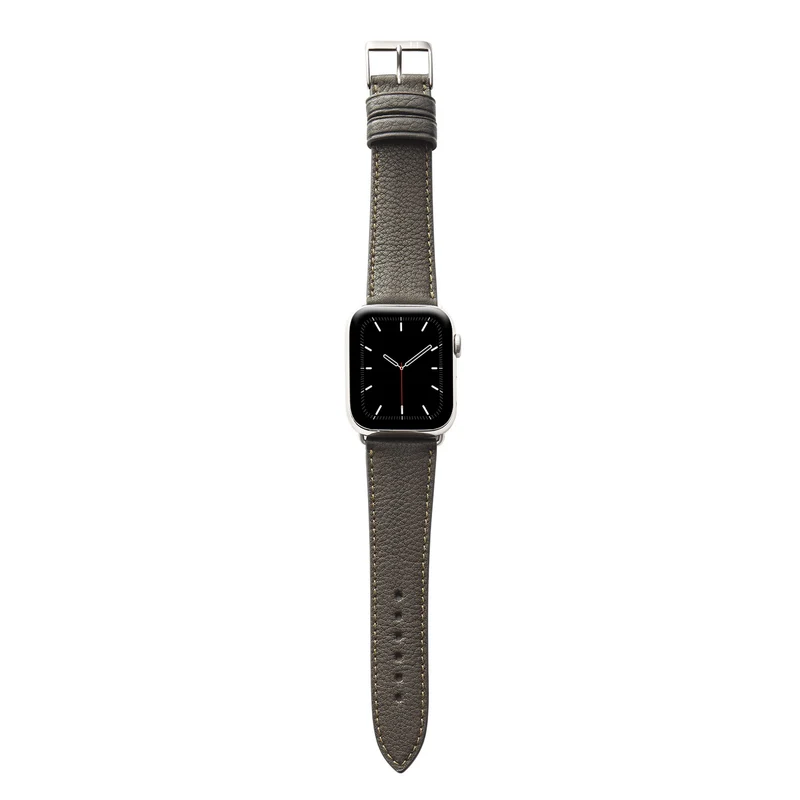 Apple Watch 1-9 Armband "EIMSBÜTTEL" (zertifiziertes Bioleder) – Mokka