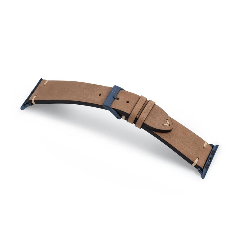 Apple Watch 1-9 Armband Vintage-Strap "UHLENHORST" (Vegetabiles Vintage Leder) – Sand