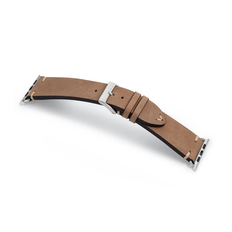 Apple Watch 1-9 Armband Vintage-Strap "UHLENHORST" (Vegetabiles Vintage Leder) – Sand
