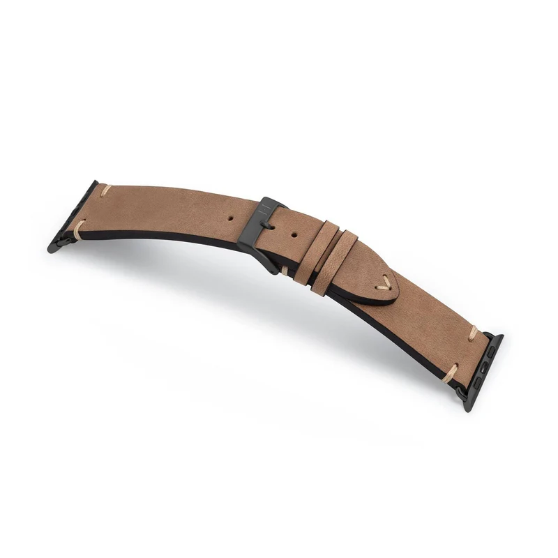 Apple Watch 1-9 Armband Vintage-Strap "UHLENHORST" (Vegetabiles Vintage Leder) – Sand