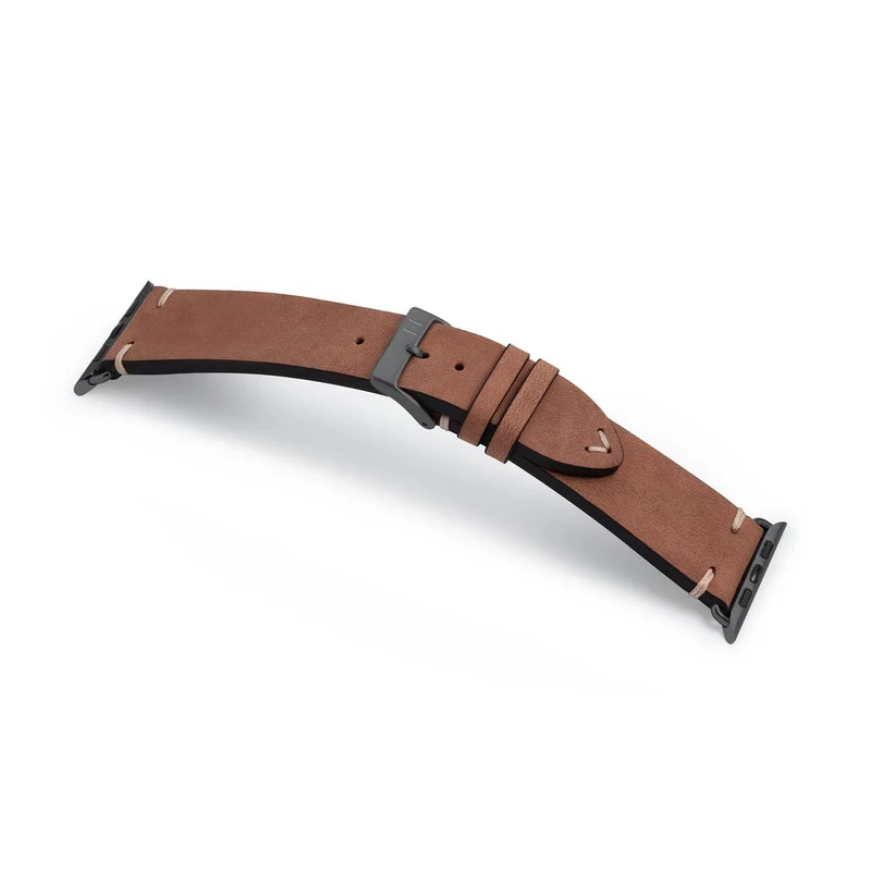 Apple Watch 1-9 Armband Vintage-Strap "UHLENHORST" (Vegetabiles Vintage Leder) – Braun
