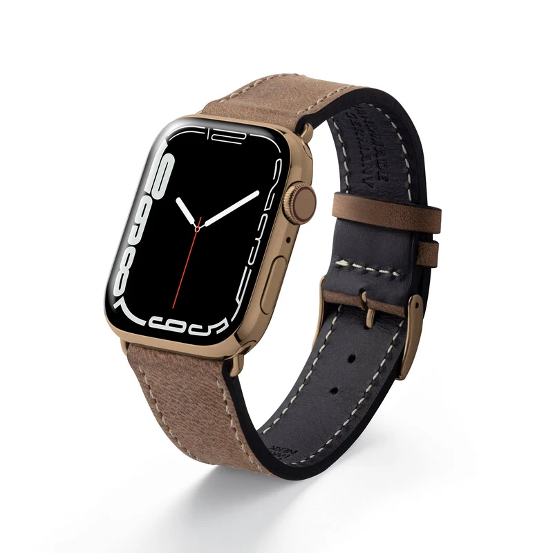 Apple Watch 1-9 Armband aus weichem Leder "HOHELUFT" – Sand