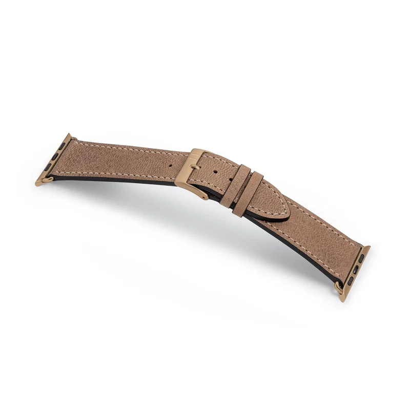Apple Watch 1-9 Armband aus weichem Leder "HOHELUFT" – Sand