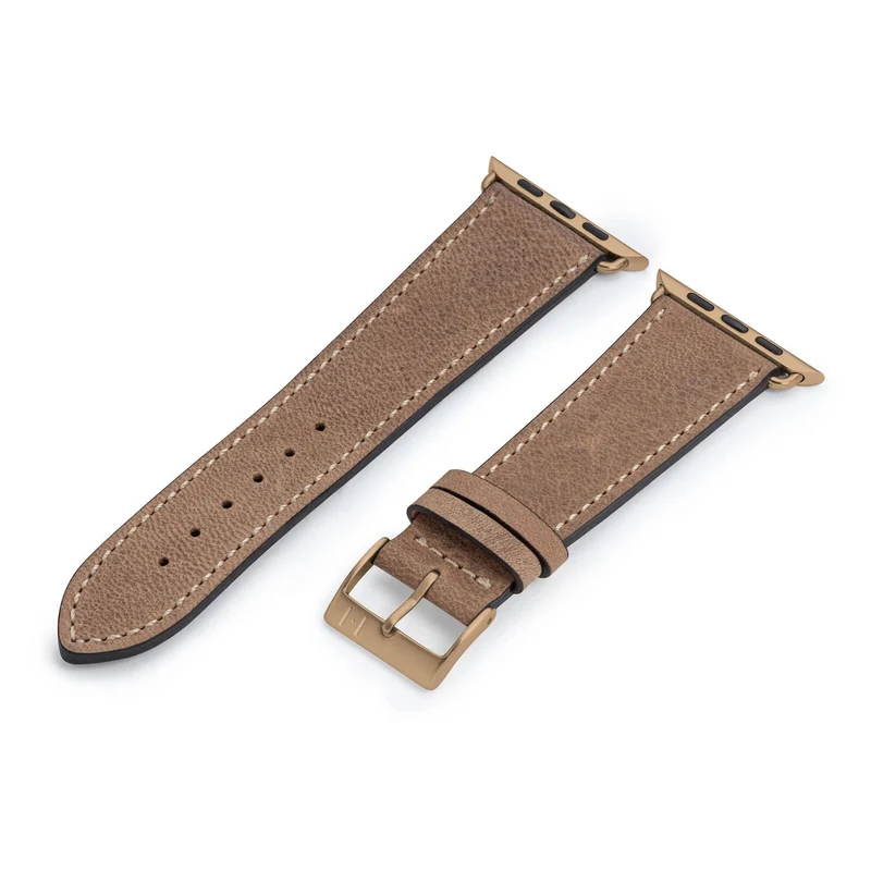 Apple Watch 1-9 Armband aus weichem Leder "HOHELUFT" – Sand