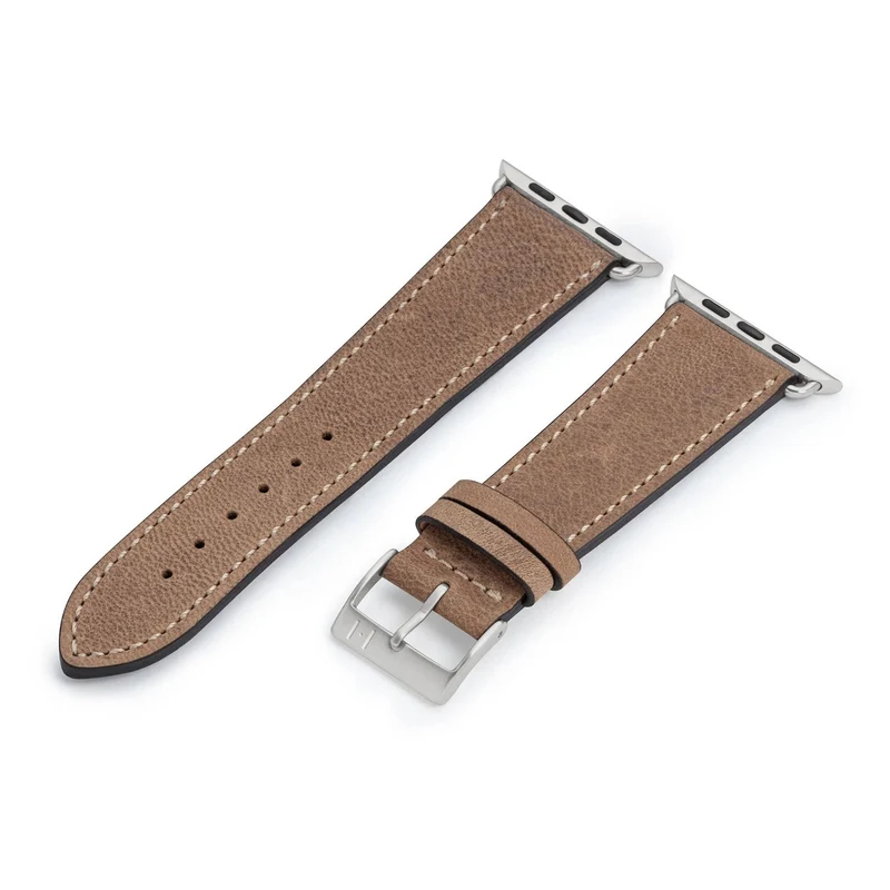 Apple Watch 1-9 Armband aus weichem Leder "HOHELUFT" – Sand