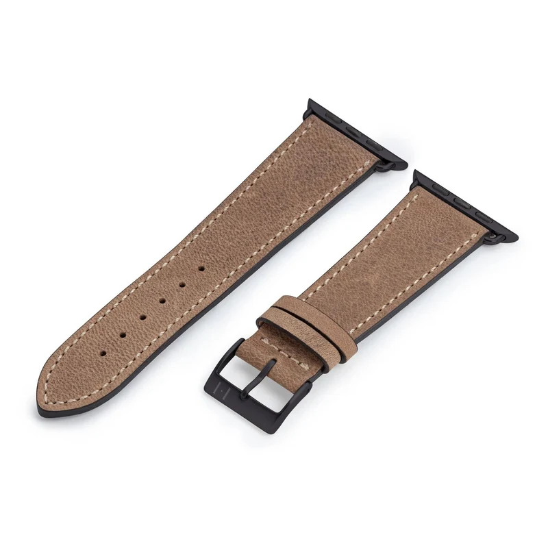 Apple Watch 1-9 Armband aus weichem Leder "HOHELUFT" – Sand