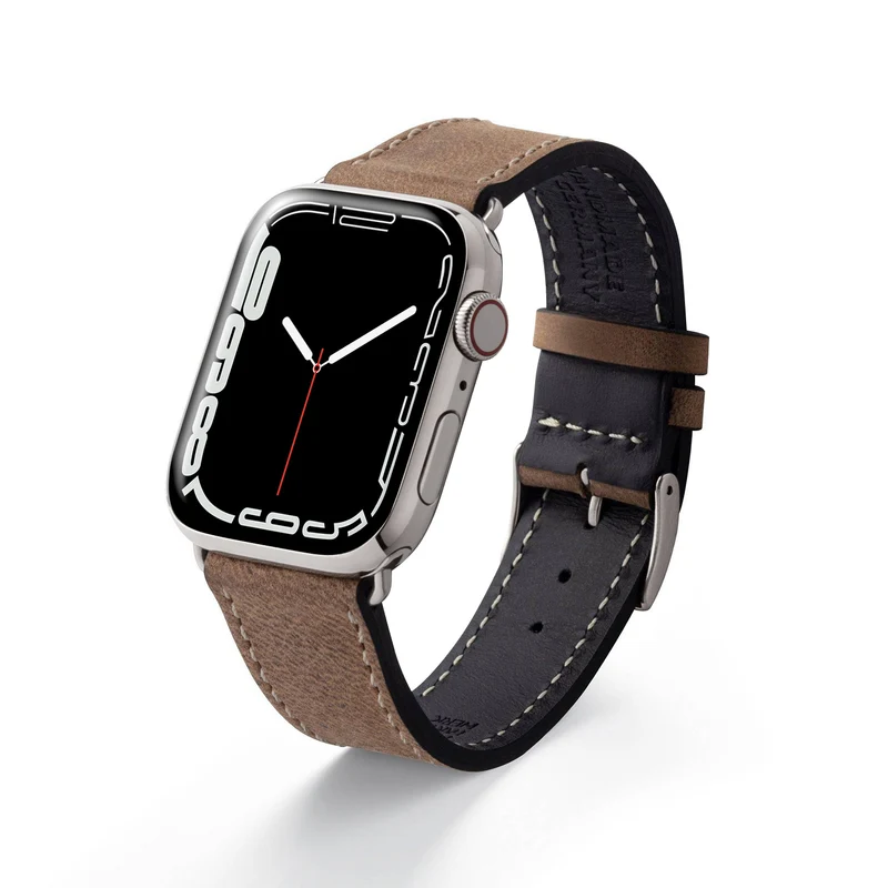 Apple Watch 1-9 Armband aus weichem Leder "HOHELUFT" – Sand