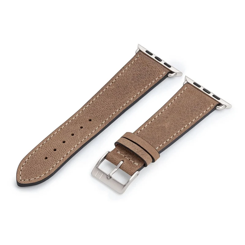 Apple Watch 1-9 Armband aus weichem Leder "HOHELUFT" – Sand
