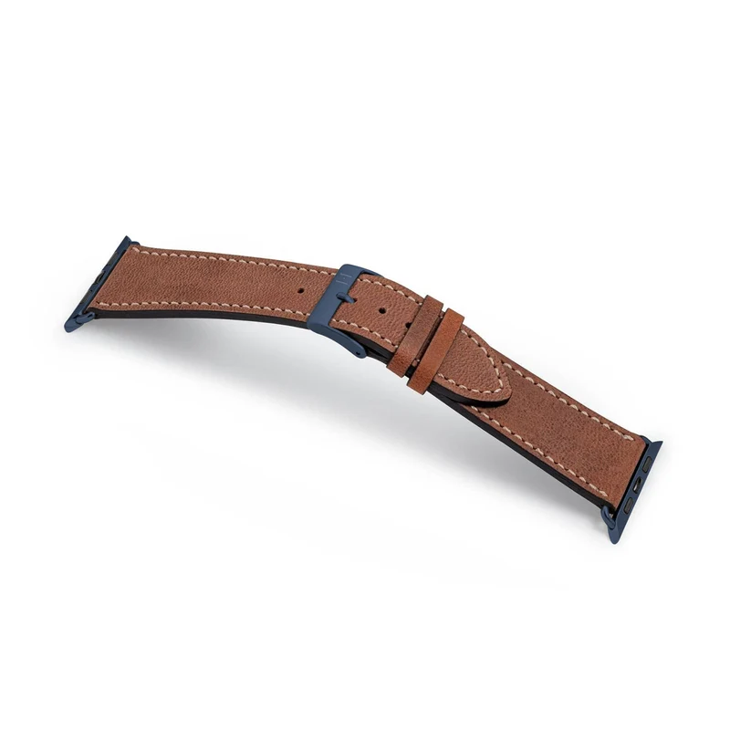 Apple Watch 1-9 Armband aus weichem Leder "HOHELUFT" – Braun