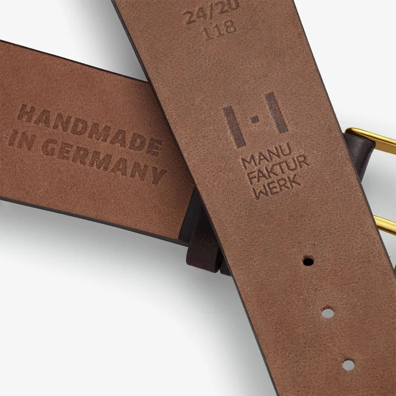 Uhrenarmband "EPPENDORF" (Shell Cordovan) – goldene Schließe