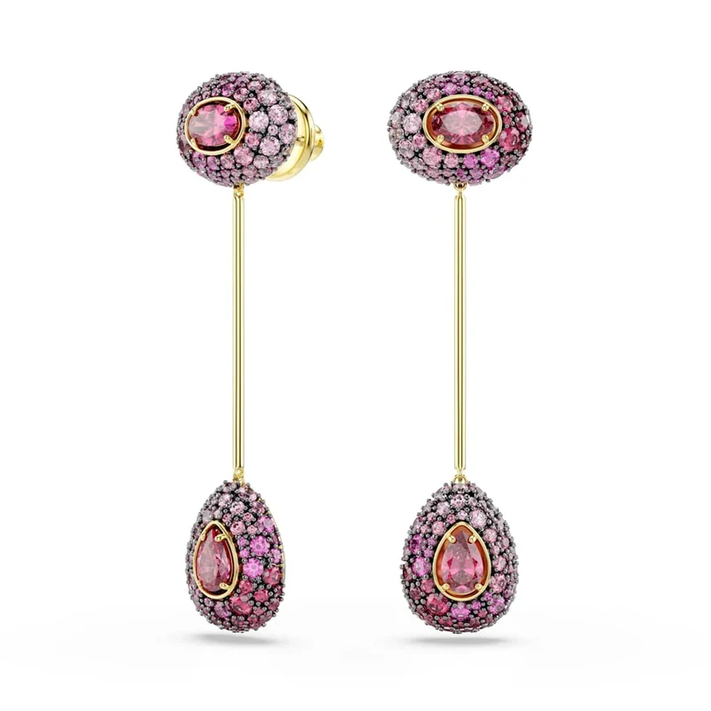 Swarovski Sublima Glam Ohrringe in Goldoptik mit roten Kristallen 5752891