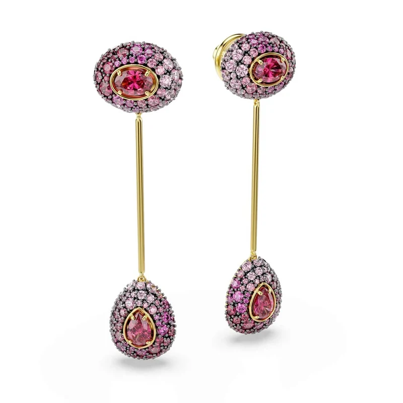 Swarovski Sublima Glam Ohrringe in Goldoptik mit roten Kristallen 5752891