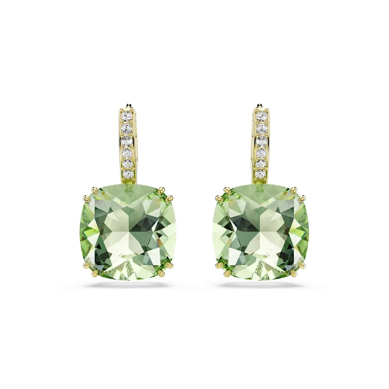 Swarovski Millenia Ohrringe in Goldoptik mit grünem Kristall 5764822
